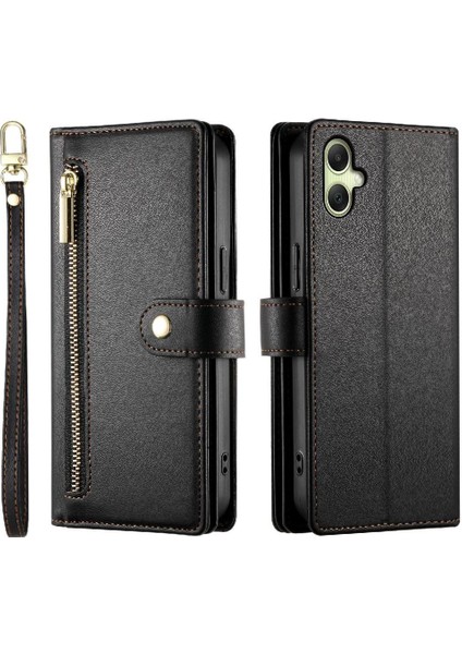 Samsung Galaxy A06 Cüzdan Bölmesi Bilek Kayışı Kart Yuvaları Için Flip Case (Yurt Dışından)