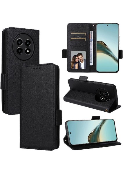Realme 13 Pro Artı Manyetik Kart Yuvaları Için Flip Case Tutucu Yan Toka Pu (Yurt Dışından)