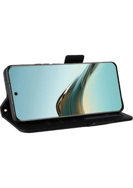 Realme 13 Pro Artı Manyetik Kart Yuvaları Için Flip Case Tutucu Yan Toka Pu (Yurt Dışından)