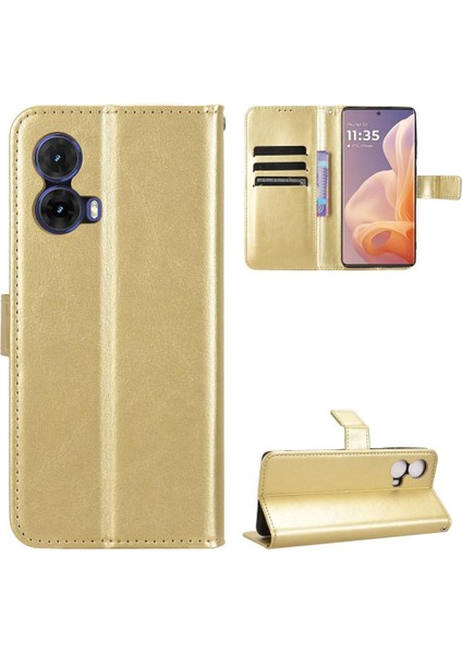 Motorola Moto S50 Neo 5g Için Kılıf Kart Tutucu Cüzdan Kapak Çevirin Manyetik (Yurt Dışından)