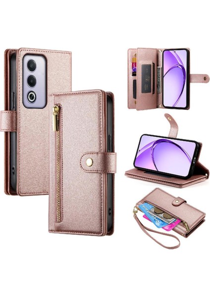 Oppo A3 Pro 5g Bilek Kayışı Cüzdan Bölmesi Kickstand Kart Için Flip Case (Yurt Dışından)