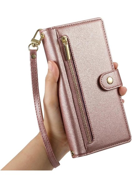Oppo A3 Pro 5g Bilek Kayışı Cüzdan Bölmesi Kickstand Kart Için Flip Case (Yurt Dışından)