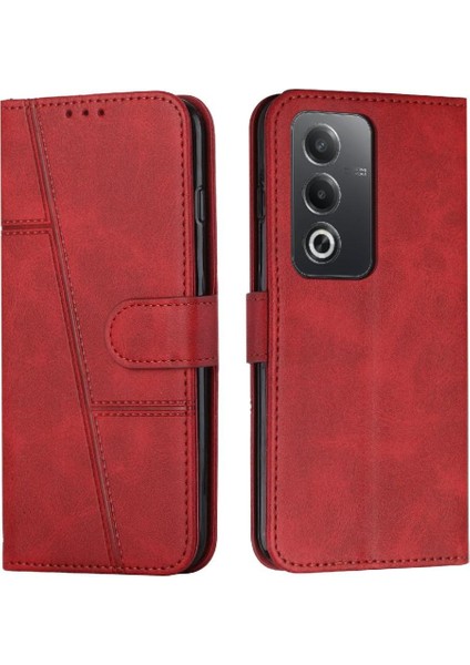 Oppo A3 Pro Pu Deri Yan Toka Kickstand Kart Ekleme Için Flip Case (Yurt Dışından)