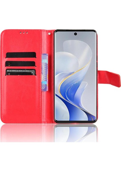 Vıvo S19 Pro 5g Için Kılıf Kapak Çevirin Manyetik Cüzdan Kart Tutucu (Yurt Dışından)