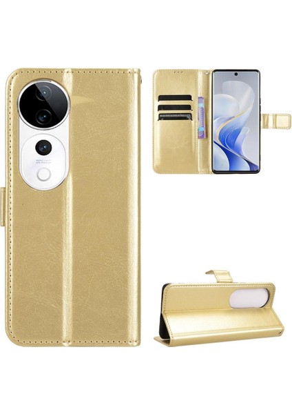 Vıvo S19 Pro 5g Için Kılıf Kapak Çevirin Manyetik Cüzdan Kart Tutucu (Yurt Dışından)