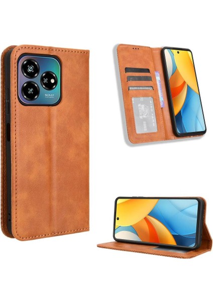 Zte Axon 60 Lite Cüzdan Pu Deri Manyetik Kapatma (Yurt Dışından)