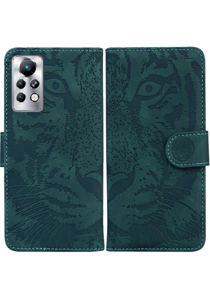 Infinix Not 11 Pro Kickstand Koruyucu Kabartmalı Sevimli Kaplan Için Flip Case (Yurt Dışından)