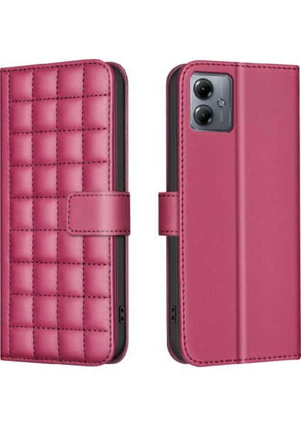 Motorola Moto G14 4g Iş Basit Tarzı Pu Deri Kart Için Flip Case (Yurt Dışından)
