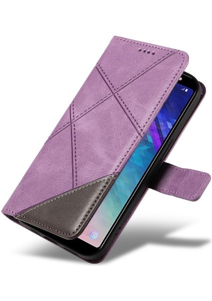 Elmas Dikiş ve Kart Yuvası ile Samsung Galaxy A6 Plus Için Flip Case (Yurt Dışından)