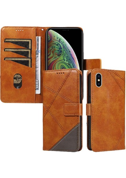 IPhone Xs Max Yüksek Kalite ve Kart Yuvası Deri Telefon Kılıfı Için Flip Case (Yurt Dışından)