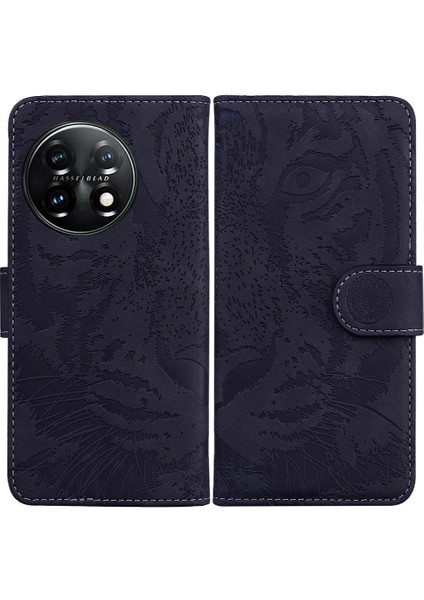 Oneplus 11 Için Flip Case Kabartmalı Sevimli Kaplan Deri Cüzdan Kickstand (Yurt Dışından)