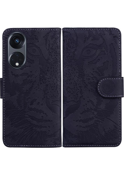 Oppo Oppo 8t 5g Için Flip Case Kabartmalı Sevimli Kaplan Deri Cüzdan Kickstand (Yurt Dışından)
