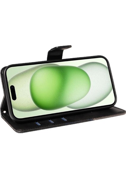 IPhone 15 Için Flip Case Artı Elmas Dikiş ve Kart ile Yüksek Kaliteli (Yurt Dışından) indirimleri