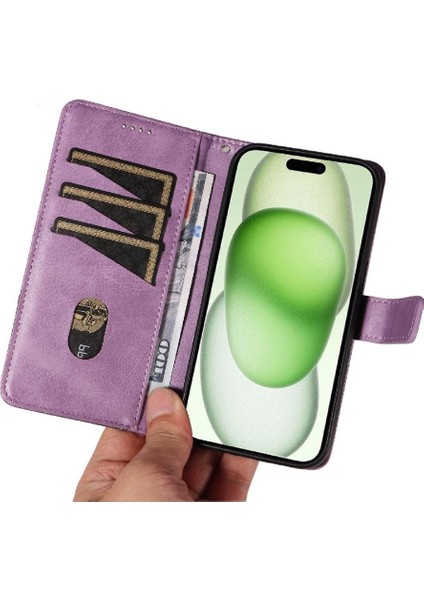 IPhone 15 Için Flip Case Artı Elmas Dikiş ve Kart ile Yüksek Kaliteli (Yurt Dışından) indirimleri