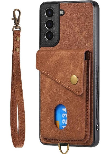 Samsung Galaxy S21 Ayrılabilir Kordon Kart Yuvası Manyetik Kapatma Için Kılıf (Yurt Dışından) fiyatları