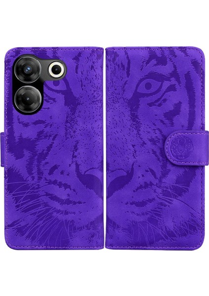 Tecno Camon 20 Pro 5g Kickstand Koruyucu Deri Cüzdan Için Flip Case (Yurt Dışından)