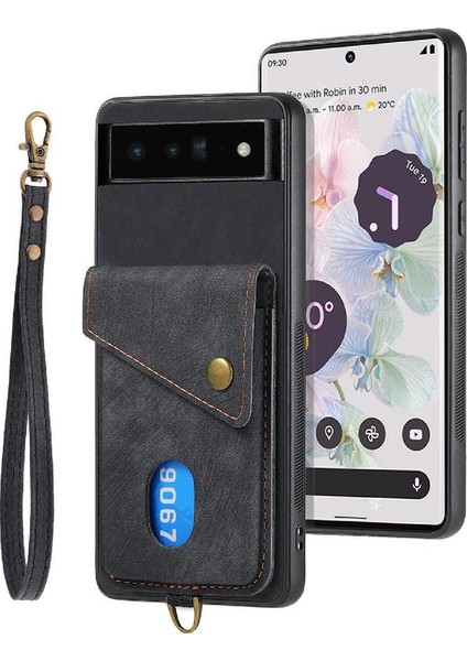 Google Piksel 6 Pro Manyetik Kapatma Premium Deri Ayrılabilir (Yurt Dışından) modelleri