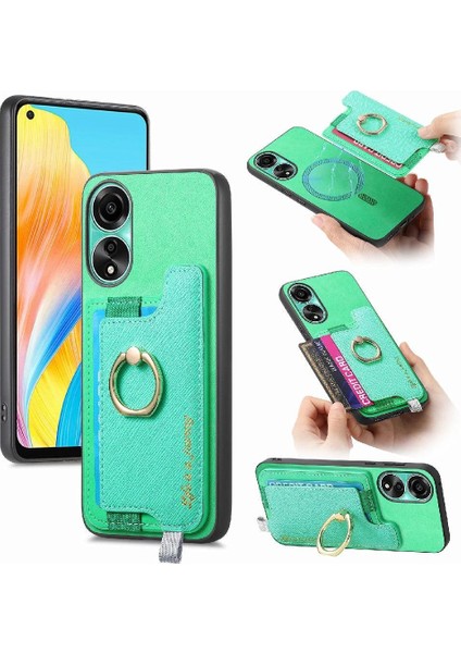 Oppo A78 4g Cüzdan Manyetik Halka Standı Tutucu Için Kılıf Magsafe Uyumlu (Yurt Dışından)