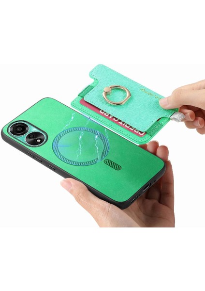 Oppo A78 4g Cüzdan Manyetik Halka Standı Tutucu Için Kılıf Magsafe Uyumlu (Yurt Dışından) modelleri