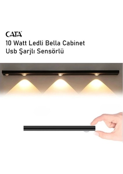Bella 40 cm Sensörlü Şarjlı Bant Armatür 6400-4000-3000K fiyatları