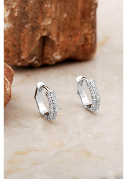 15 mm Taşlı Tasarım Rodyumlu Gümüş Halka Küpe 6980 fiyatları