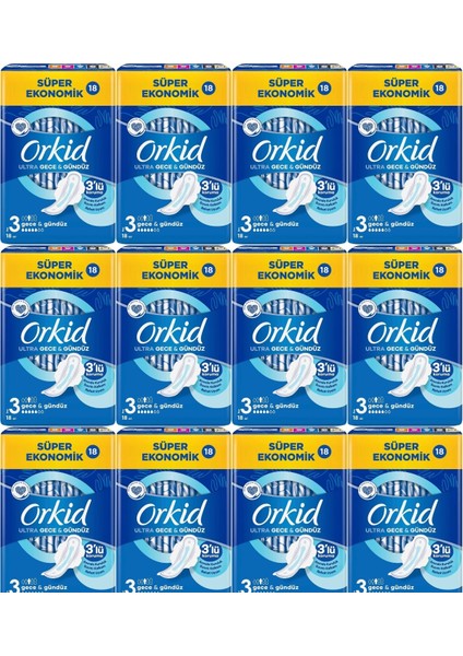 Hijyenik Ped Ultra Extra Koruma Gece & Gündüz Süper Ekonomik Paket 18'li x 12 Paket