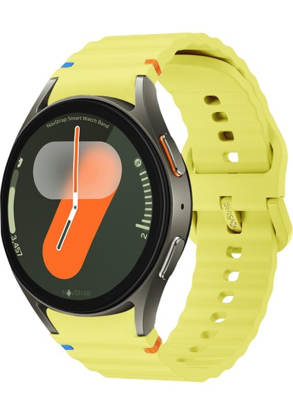 Samsung Galaxy Watch 7 Fe 6 5 4 40 44 Classic 42 43 45 46 mm ile Uyumlu Kordon Wavy Silikon