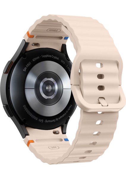 Samsung Galaxy Watch 7 Fe 6 5 4 40 44 Classic 42 43 45 46 mm ile Uyumlu Kordon Wavy Silikon modelleri