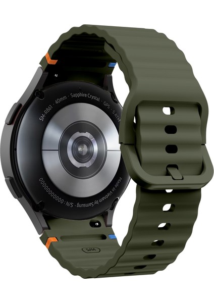Samsung Galaxy Watch 7 Fe 6 5 4 40 44 Classic 42 43 45 46 mm ile Uyumlu Kordon Wavy Silikon modelleri