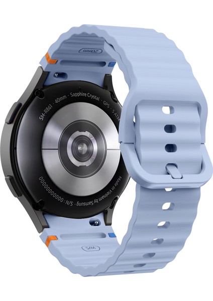 Samsung Galaxy Watch 7 Fe 6 5 4 40 44 Classic 42 43 45 46 mm ile Uyumlu Kordon Wavy Silikon modelleri