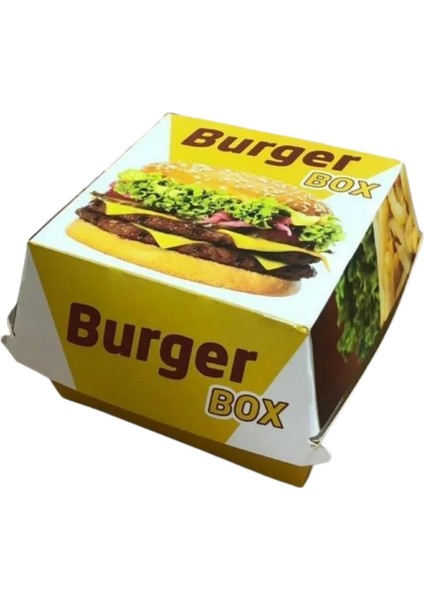 Hamburger Kutusu Küçük 9X9X7CM 100 adet