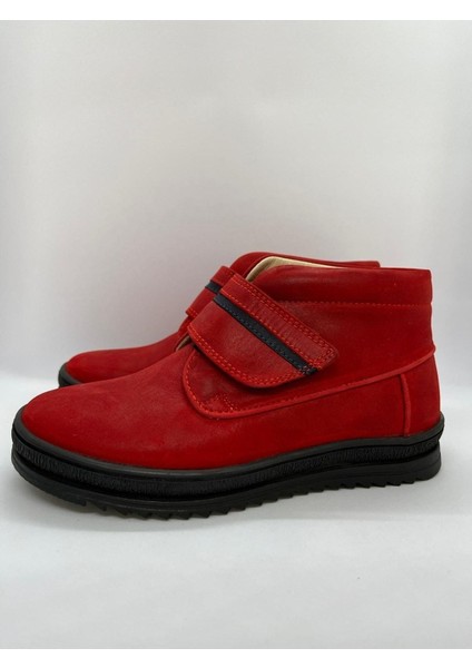 Çocuk Deri Bot 0002 - Kırmızı fiyatları