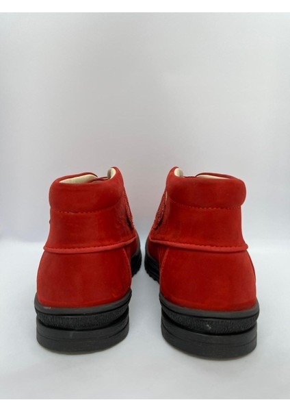 Çocuk Deri Bot 0002 - Kırmızı indirimleri