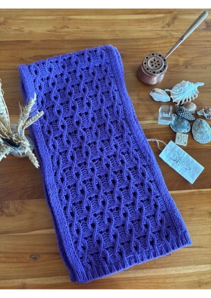 Ajurlu Lambswool Kadın Atkı