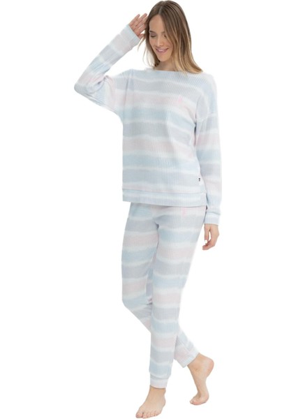 17095 Kadın Baskılı Uzun Kollu Pijama Takım fiyatları