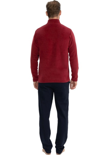 18826 Erkek Bordo Uzun Kollu Polar Iki Iplik Eşofman Takım modelleri