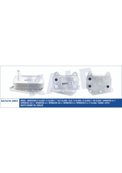 Yag Sogutucusu Mercedes OM611 OM646 W203 CL203 W204 W211 Vito W639 Sprinter 901 904 12