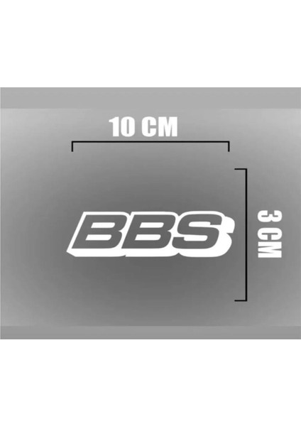 Bbs 10X3 cm Oto Sticker Jant Sticker Arka Cam Sticker