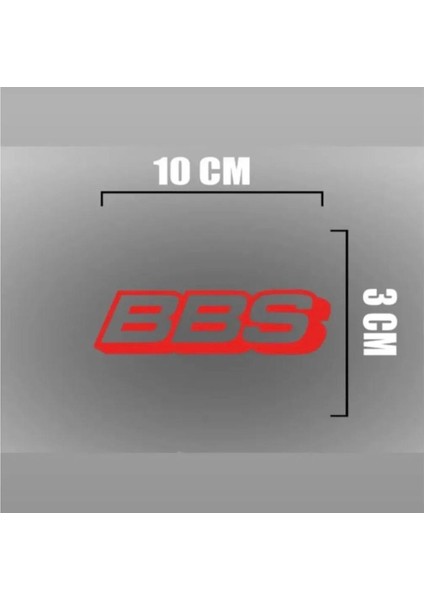 Bbs 10X3 cm Oto Sticker Jant Sticker Arka Cam Sticker