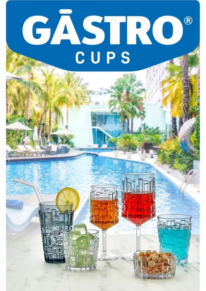 6 Adet 200 ml Kırılmaz,çizilmez Polikarbon Plastik Bardak- Füme modelleri