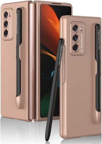 Samsung Galaxy Z Fold 2 Uyumlu Kılıf Espen Kılıf, Rose Gold