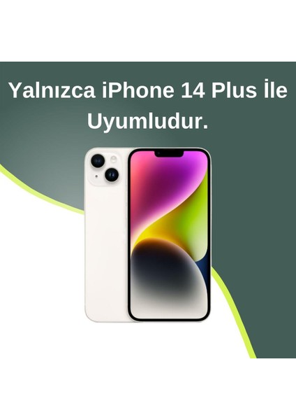 iPhone 14 Plus Uyumlu Gümüş Taşlı Kuzey Yıldızı Şeffaf Kılıf