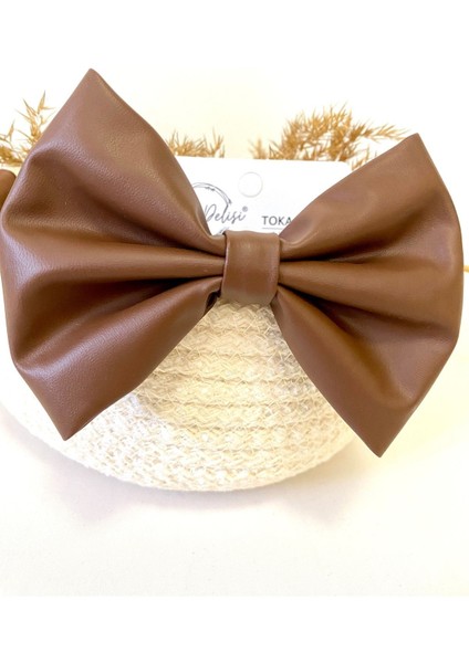 El Yapımı Taba Rengi Deri Otomatik Fiyonk Toka, Yetişkin Kadin Toka indirimleri