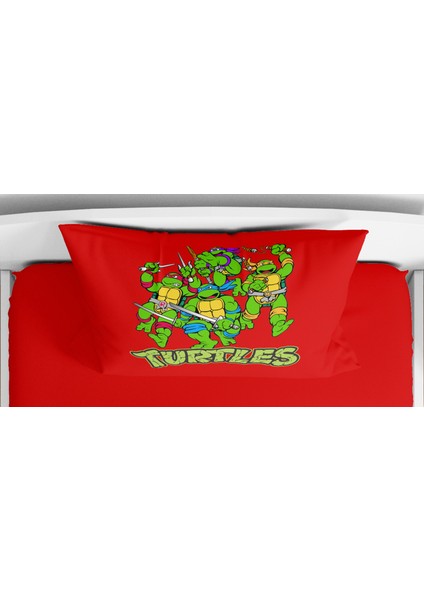 Ninja Kaplumbağalar Ninja Turtles 3d Dijital Baskılı Tek Kişilik Nevresim Takımı