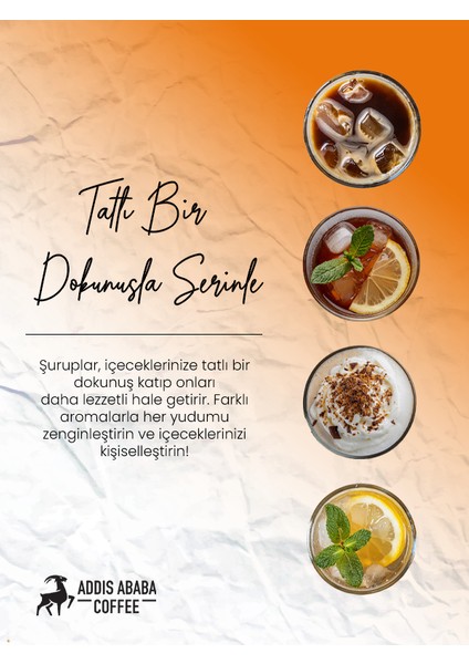 6'lı Fındık Aromalı Kahve Şurubu 6x200 ml & Premium Blend Kahve 100 gr
