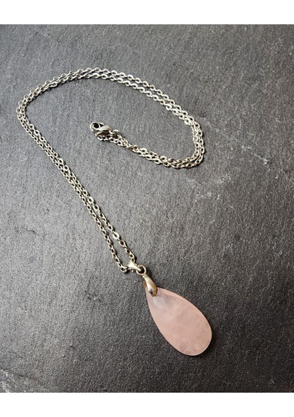 Pembe Kuvars Orjinal Doğal Taş Kadın Kolye fiyatları