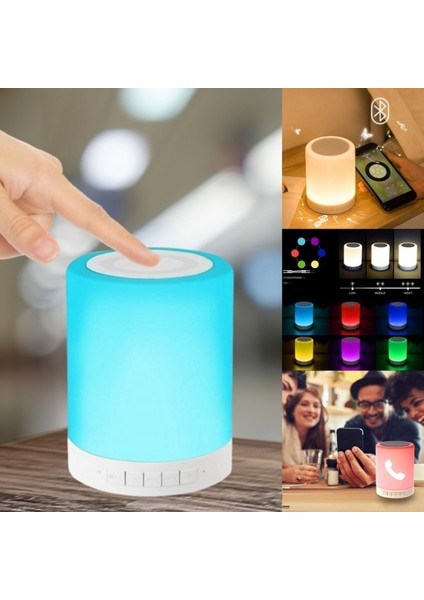 Rgb Touch Lamp Portable Speaker Led Işıklı Hoparlör Kamp Lambası Çadır Lambası Rgb Led Işıklar