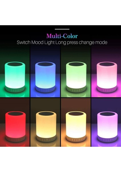 Rgb Touch Lamp Portable Speaker Led Işıklı Hoparlör Kamp Lambası Çadır Lambası Rgb Led Işıklar fırsatları