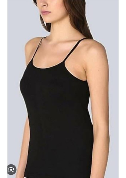 Kadın %100 Pamuk 3'lü Paket Ip Askılı Ince Atlet - 0135