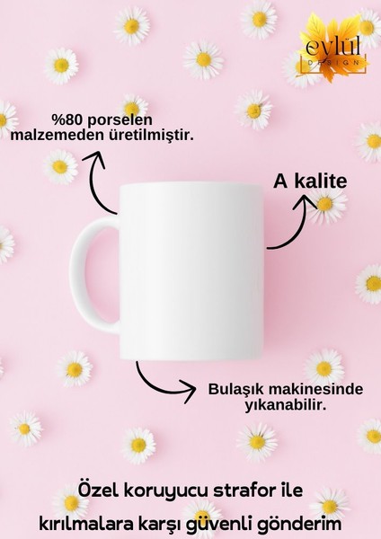 Kahve Temalı Yazılı Eğlenceli Esprili Özel Tasarım Baskılı Kupa Bardak Hediye Kahve Çay Bardağı